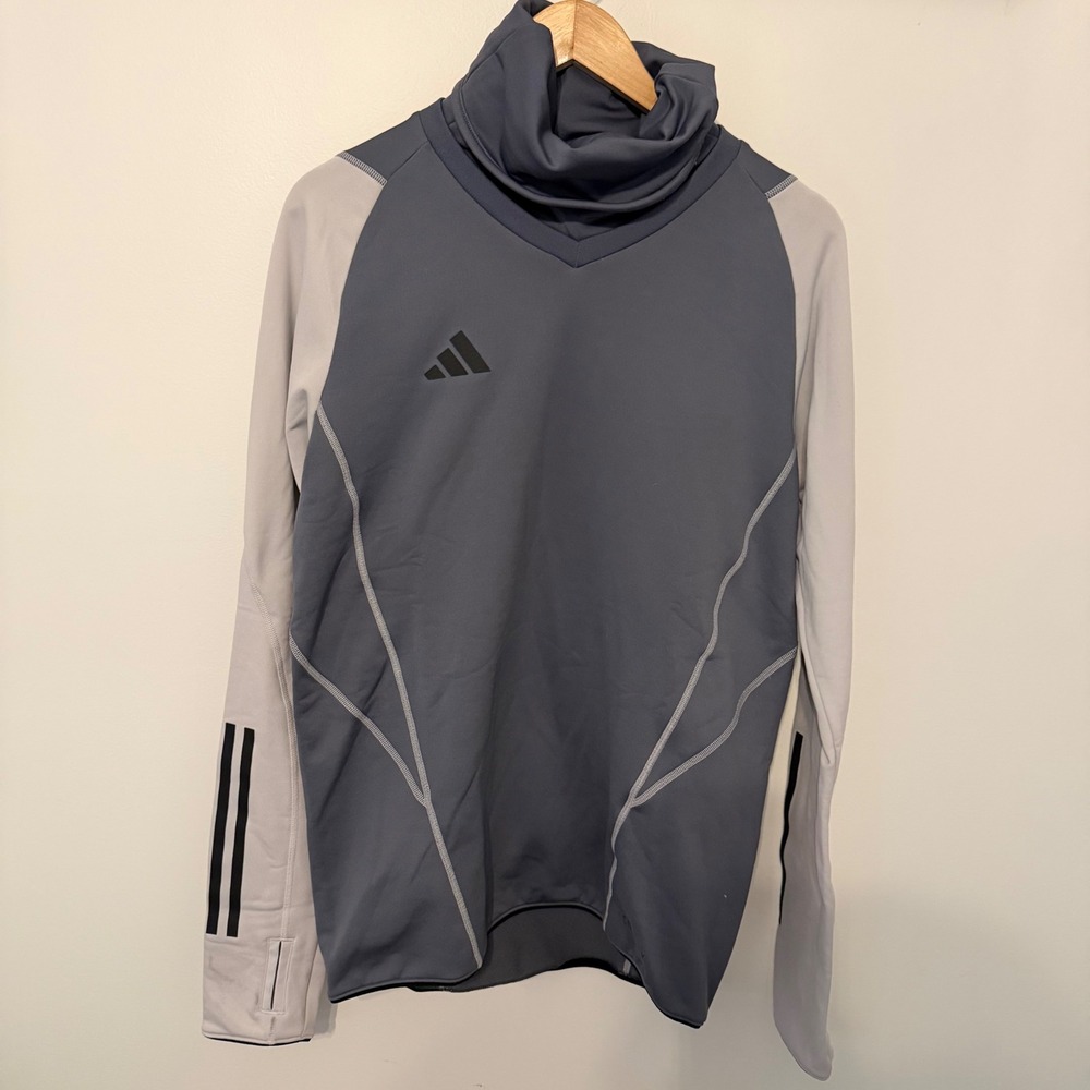 Adidas Mens COLD.RDY Training Top Grey Funnel Neck Long Sleeve Fleece M